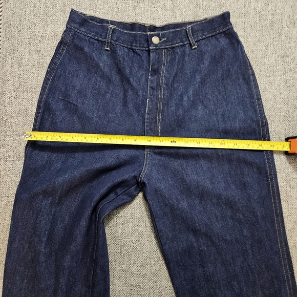 Vintage Pentimento Jeans 70’s Wide Leg Dark Wash Jeans Tan Stitching Sz 13 EUC - Picture 10 of 14